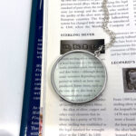 Plain Magnifying Glass Pendant Victorian Style, Finished In 925 English Hallmarked Sterling Silver