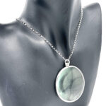 Plain Magnifying Glass Pendant Victorian Style, Finished In 925 English Hallmarked Sterling Silver