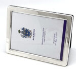 Plain Photo Frame With Blue Velvet Back Finished In 925 English Hallmarked Sterling Silver 4 Plain Photo Frame With Blue Velvet Back Finished In 925 English Hallmarked Sterling Silver