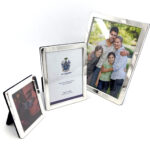 Plain Photo Frame With Blue Velvet Back Finished In 925 English Hallmarked Sterling Silver 8 Plain Photo Frame With Blue Velvet Back Finished In 925 English Hallmarked Sterling Silver