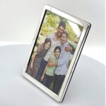Plain Photo Frame With Blue Velvet Back Finished In 925 English Hallmarked Sterling Silver 2 Plain Photo Frame With Blue Velvet Back Finished In 925 English Hallmarked Sterling Silver