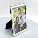 Plain Photo Frame With Blue Velvet Back Finished In 925 English Hallmarked Sterling Silver 5 Plain Photo Frame With Blue Velvet Back Finished In 925 English Hallmarked Sterling Silver