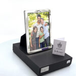 Plain Photo Frame With Blue Velvet Back Finished In 925 English Hallmarked Sterling Silver 7 Plain Photo Frame With Blue Velvet Back Finished In 925 English Hallmarked Sterling Silver