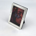 Plain Photo Frame With Blue Velvet Back Finished In 925 English Hallmarked Sterling Silver 2 Plain Photo Frame With Blue Velvet Back Finished In 925 English Hallmarked Sterling Silver