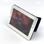 Plain Photo Frame With Blue Velvet Back Finished In 925 English Hallmarked Sterling Silver 4 Plain Photo Frame With Blue Velvet Back Finished In 925 English Hallmarked Sterling Silver