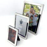 Plain Photo Frame With Blue Velvet Back Finished In 925 English Hallmarked Sterling Silver 7 Plain Photo Frame With Blue Velvet Back Finished In 925 English Hallmarked Sterling Silver