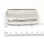 Plain Pill Box and Snuff Box, finished in 925 English Hallmarked Sterling Silver 2 Plain Pill Box and Snuff Box, finished in 925 English Hallmarked Sterling Silver