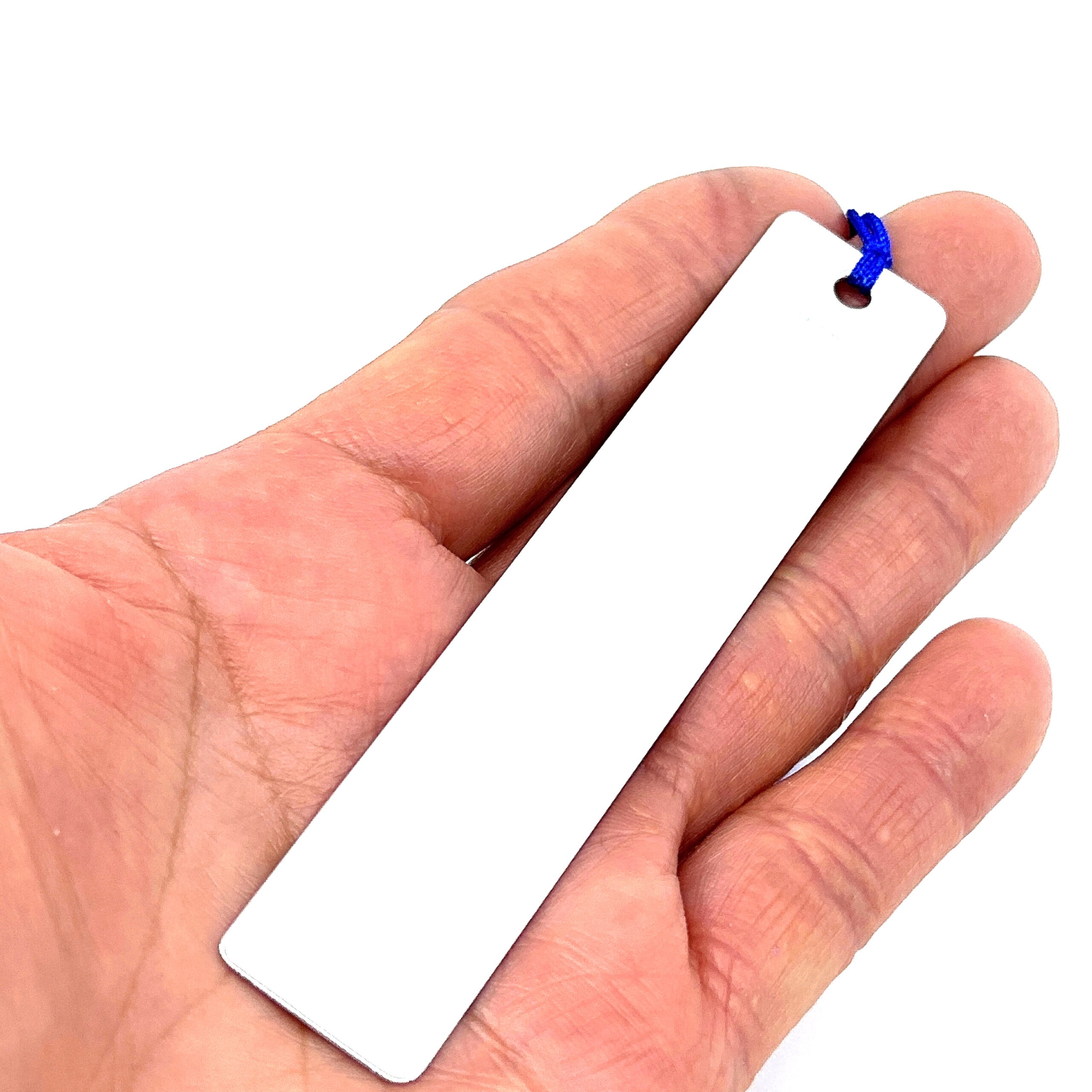 GT743 (3) Plain Rectangular Bookmark With Tassel Finished In 925 English Hallmarked Sterling Silver