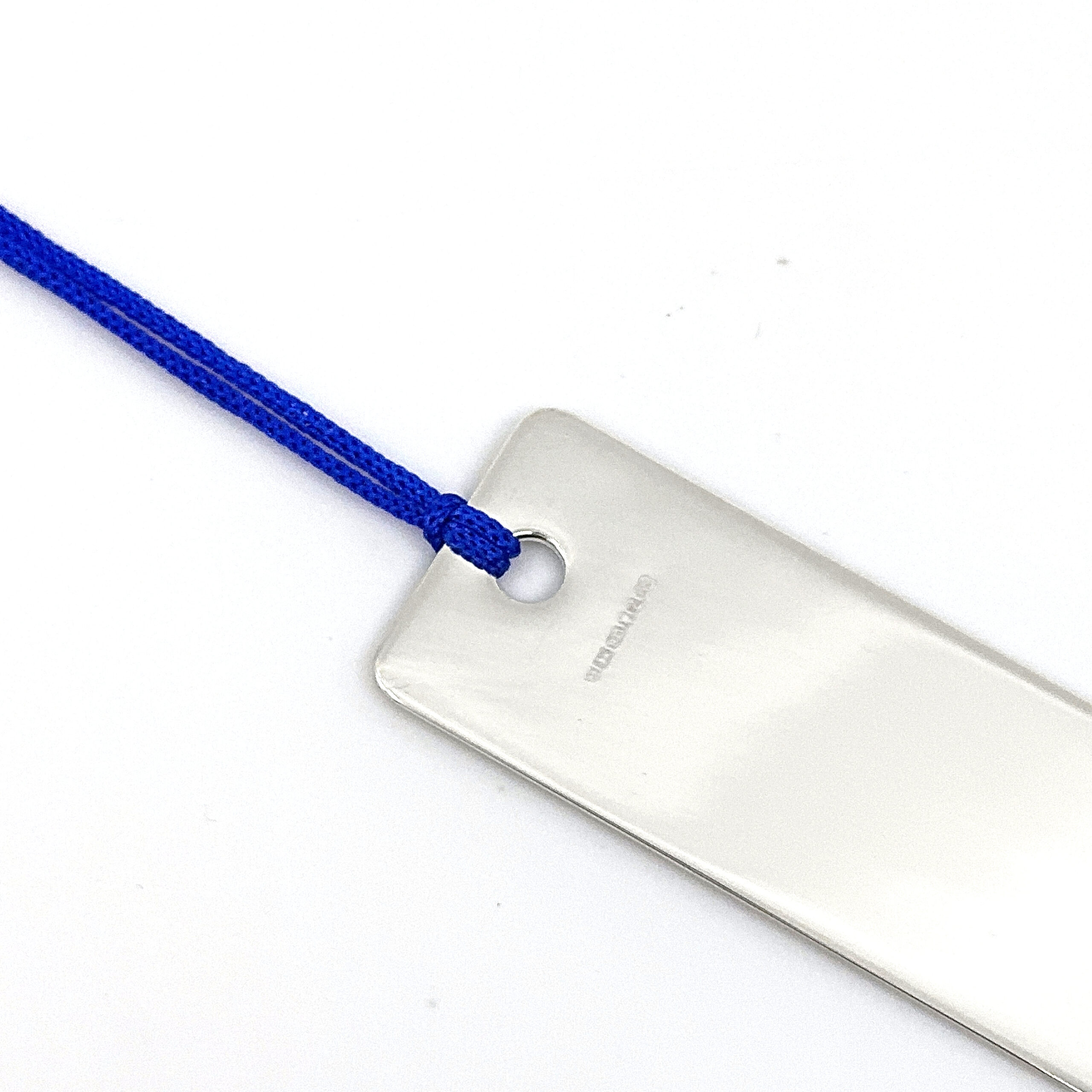 GT743 (6) Plain Rectangular Bookmark With Tassel Finished In 925 English Hallmarked Sterling Silver
