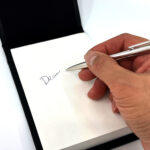 Plain Slimline Ballpoint Pen finished in 925 English Hallmarked Sterling Silver