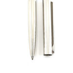 Plain Slimline Ballpoint Pen finished in 925 English Hallmarked Sterling Silver
