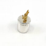 Rabbit Tooth Fairy Box Victorian Style With Moving Gold Plated Rabbit Finished In 925 English Hallmarked Sterling Silver 5 Rabbit Tooth Fairy Box Victorian Style With Moving Gold Plated Rabbit Finished In 925 English Hallmarked Sterling Silver