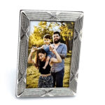Ribbon And Reed Photo Frame With Mahogany Wooden Back Finished In 925 English Hallmarked Sterling Silver 8 Ribbon And Reed Photo Frame With Mahogany Wooden Back Finished In 925 English Hallmarked Sterling Silver