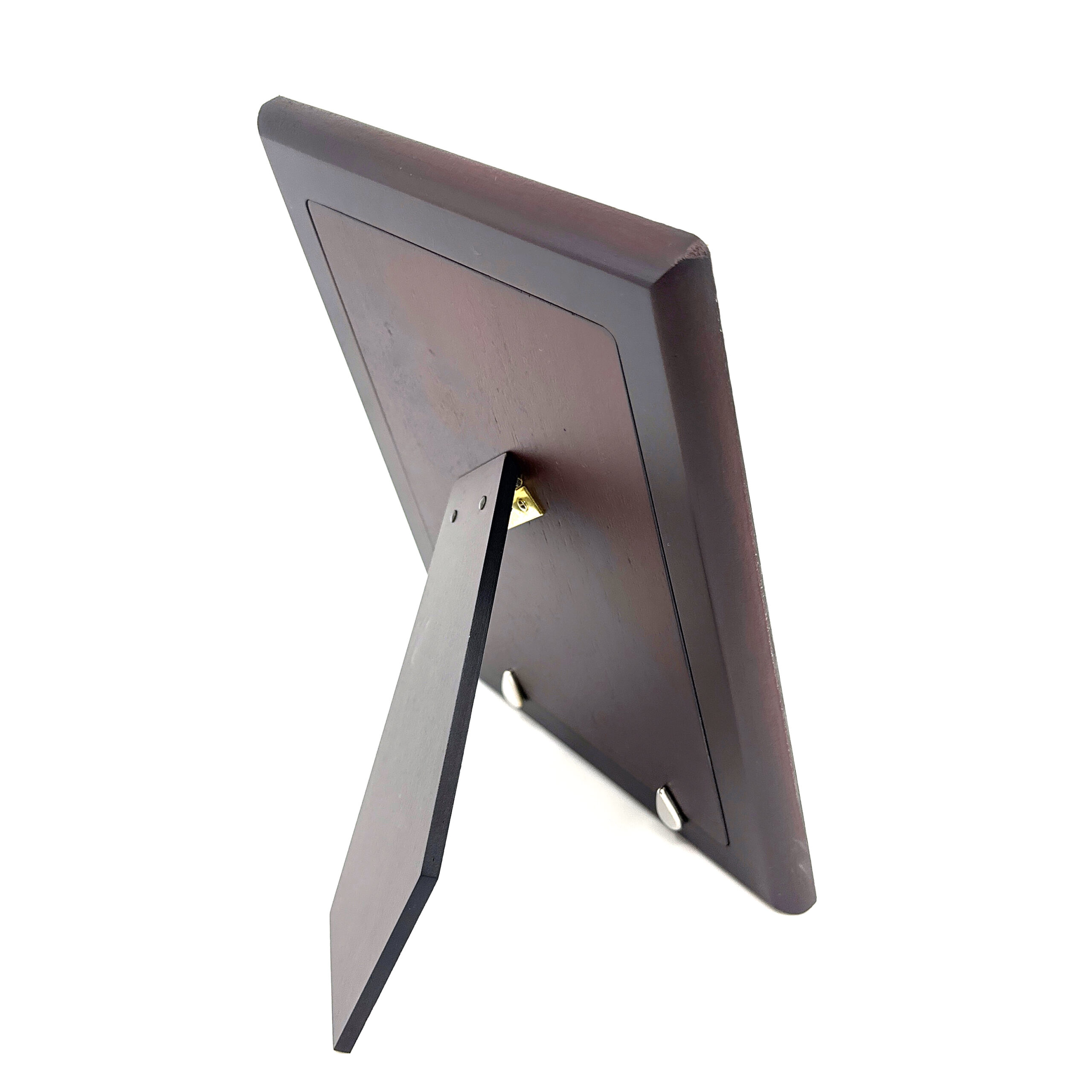 FR173 (4) Ribbon And Reed Photo Frame With Mahogany Wooden Back Finished In 925 English Hallmarked Sterling Silver