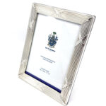 Ribbon And Reed Photo Frame With Mahogany Wooden Back Finished In 925 English Hallmarked Sterling Silver 7 Ribbon And Reed Photo Frame With Mahogany Wooden Back Finished In 925 English Hallmarked Sterling Silver