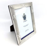 Ribbon And Reed Photo Frame With Mahogany Wooden Back Finished In 925 English Hallmarked Sterling Silver 8 Ribbon And Reed Photo Frame With Mahogany Wooden Back Finished In 925 English Hallmarked Sterling Silver