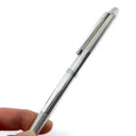 Rings Design Fountain Pen With Engravable Panel Finished In 925 English Hallmarked Sterling Silver