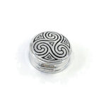 Round Celtic Pattern Pill Box finished in 925 English Hallmarked Sterling Silver 5 Round Celtic Pattern Pill Box finished in 925 English Hallmarked Sterling Silver