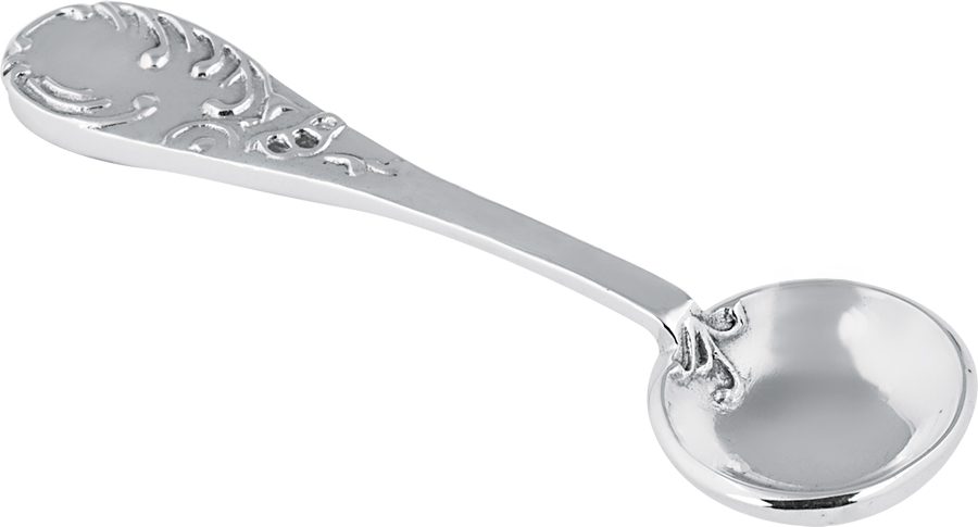 GT507_1 Salt Or Mustard Spoon Victorian Style Finished In 925 English Hallmarked Sterling Silver