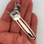 Scottie Dog Bookmark With Moving Articulated Detail Finished In 925 English Hallmarked Sterling Silver