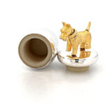 Tooth Fairy Box With Gold Plated Moving Scottie Dog Finished In 925 English Hallmarked Sterling Silver 3 Tooth Fairy Box With Gold Plated Moving Scottie Dog Finished In 925 English Hallmarked Sterling Silver