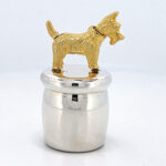 Tooth Fairy Box With Gold Plated Moving Scottie Dog Finished In 925 English Hallmarked Sterling Silver 5 Tooth Fairy Box With Gold Plated Moving Scottie Dog Finished In 925 English Hallmarked Sterling Silver