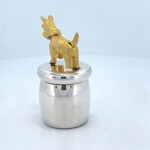 Tooth Fairy Box With Gold Plated Moving Scottie Dog Finished In 925 English Hallmarked Sterling Silver 7 Tooth Fairy Box With Gold Plated Moving Scottie Dog Finished In 925 English Hallmarked Sterling Silver