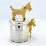 Tooth Fairy Box With Gold Plated Moving Scottie Dog Finished In 925 English Hallmarked Sterling Silver 8 Tooth Fairy Box With Gold Plated Moving Scottie Dog Finished In 925 English Hallmarked Sterling Silver