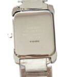 Art Deco Watch With Mother Of Pearl Dial And Blue Sapphire Winder Finished In 925 English Hallmarked Sterling Silver