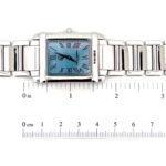Art Deco Watch With Mother Of Pearl Dial And Blue Sapphire Winder Finished In 925 English Hallmarked Sterling Silver