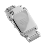 Art Deco Watch With Mother Of Pearl Dial And Blue Sapphire Winder Finished In 925 English Hallmarked Sterling Silver