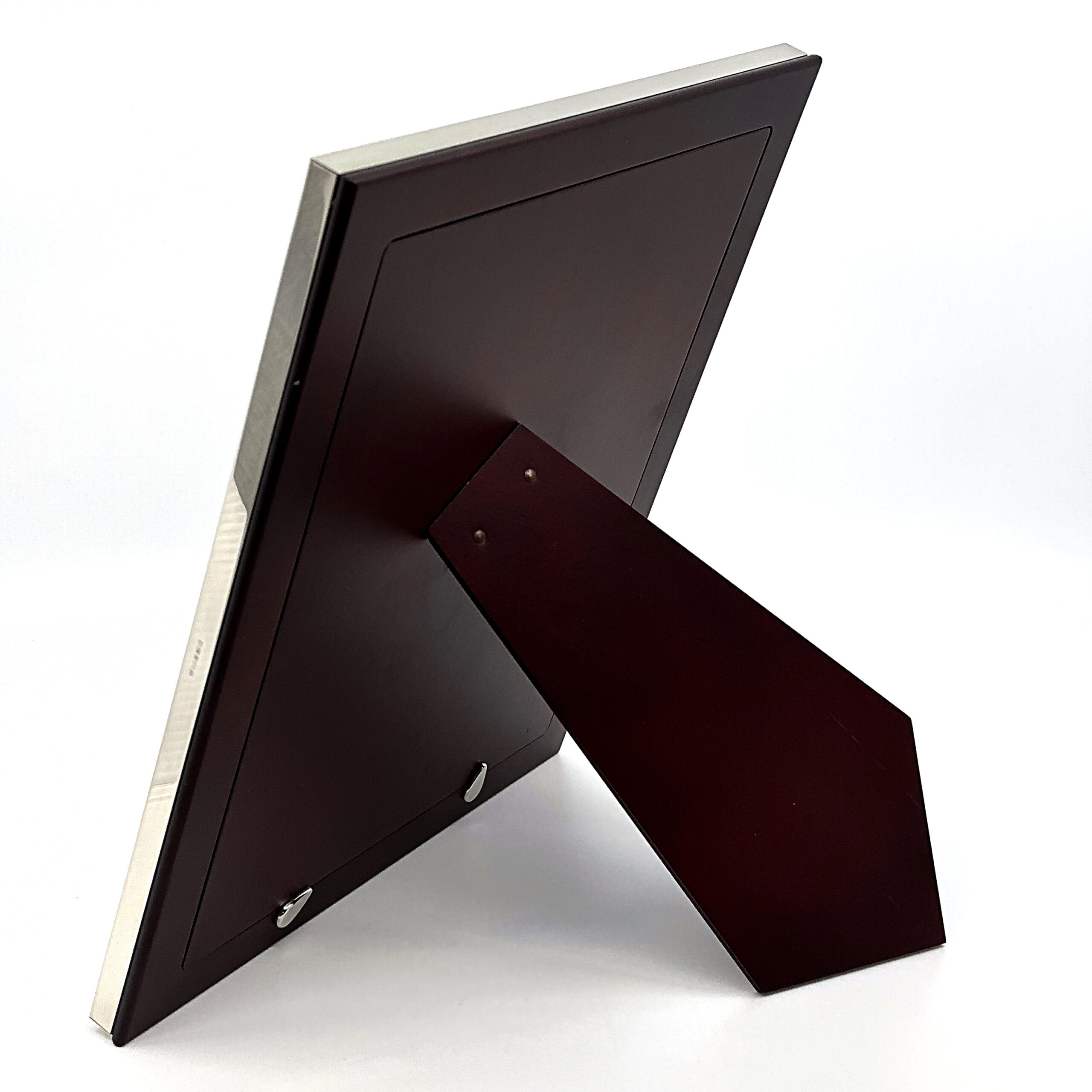 FR135 (6) Classic Photo Frame With Mahogany Wooden Back Finished In 925 English Hallmarked Sterling Silver