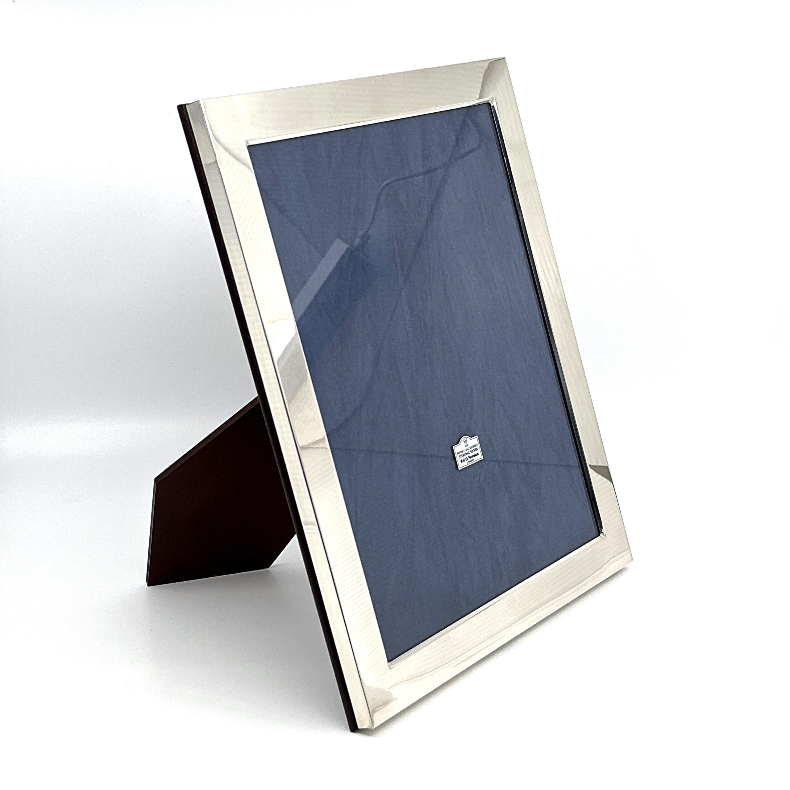 FR135 (2) Classic Photo Frame With Mahogany Wooden Back Finished In 925 English Hallmarked Sterling Silver