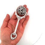 Spinning Baby Rattle Victorian Style finished in 925 English Hallmarked Sterling Silver 3 Spinning Baby Rattle Victorian Style finished in 925 English Hallmarked Sterling Silver