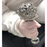 Spinning Baby Rattle Victorian Style finished in 925 English Hallmarked Sterling Silver 9 Spinning Baby Rattle Victorian Style finished in 925 English Hallmarked Sterling Silver