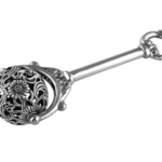 Spinning Baby Rattle Victorian Style finished in 925 English Hallmarked Sterling Silver 11 Spinning Baby Rattle Victorian Style finished in 925 English Hallmarked Sterling Silver