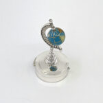 Spinning Globe on Round Pill Box, Finished In 925 English Hallmarked Sterling Silver 5 Spinning Globe on Round Pill Box, Finished In 925 English Hallmarked Sterling Silver