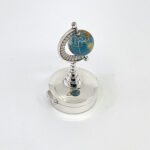 Spinning Globe on Round Pill Box, Finished In 925 English Hallmarked Sterling Silver 6 Spinning Globe on Round Pill Box, Finished In 925 English Hallmarked Sterling Silver