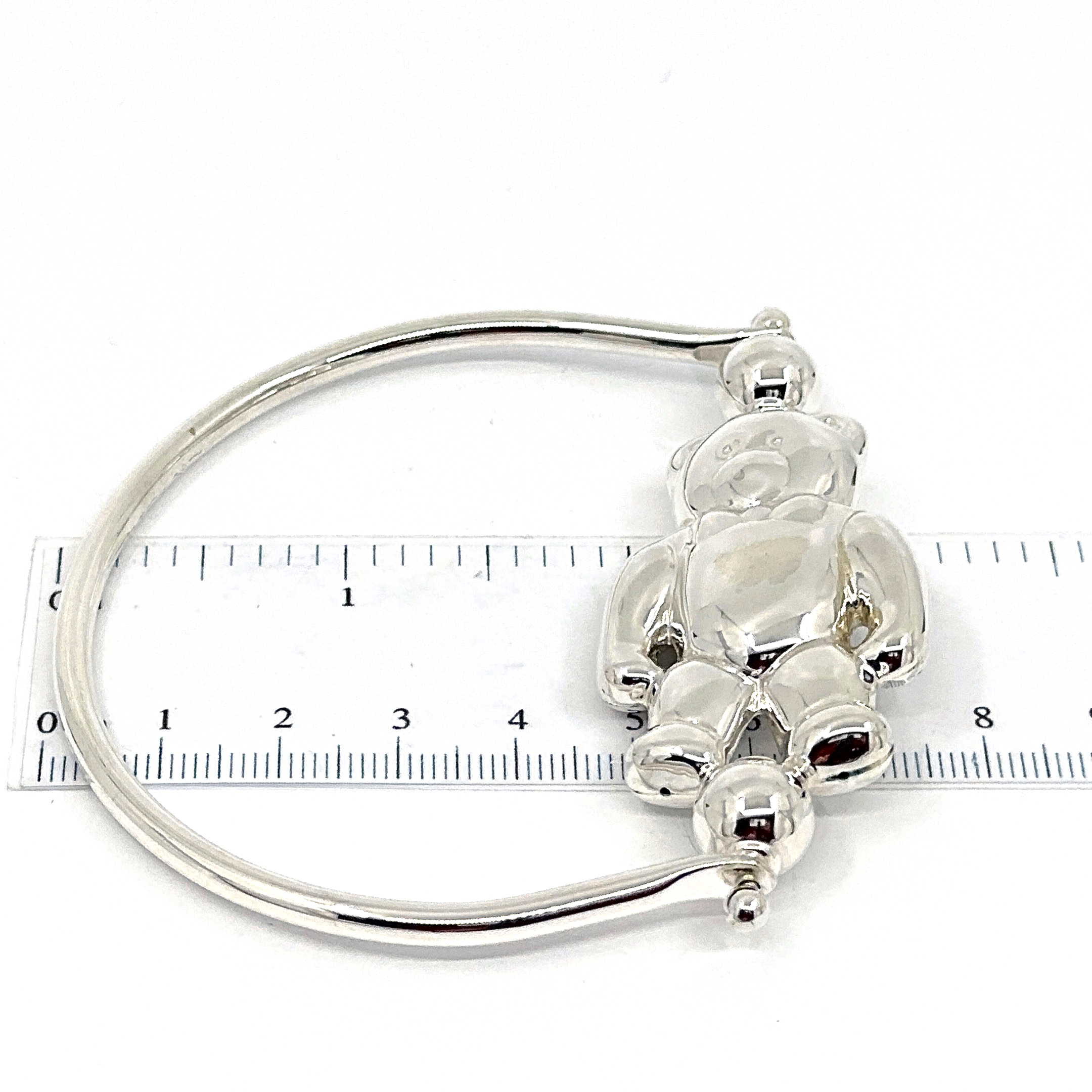 GT888 (10) Spinning Teddy Bear Baby Rattle Edwardian Style Finished In 925 English Hallmarked Sterling Silver