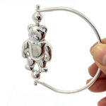 Spinning Teddy Bear Baby Rattle Edwardian Style Finished In 925 English Hallmarked Sterling Silver 4 Spinning Teddy Bear Baby Rattle Edwardian Style Finished In 925 English Hallmarked Sterling Silver