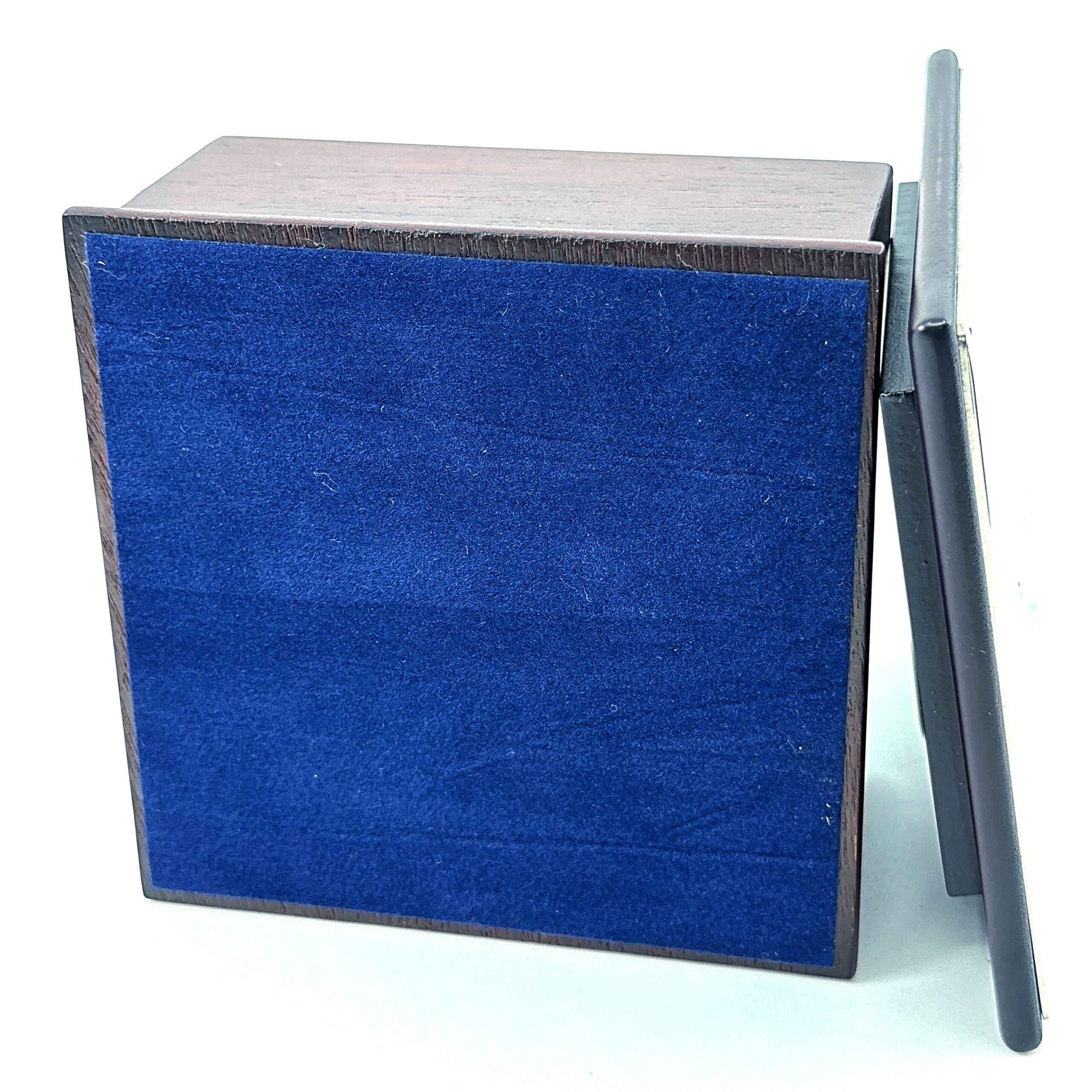 GT53 (1) Teddy Bear Motif Photo Frame Keepsake Box with Mahogany Finish finished in 925 English Hallmarked Sterling Silver