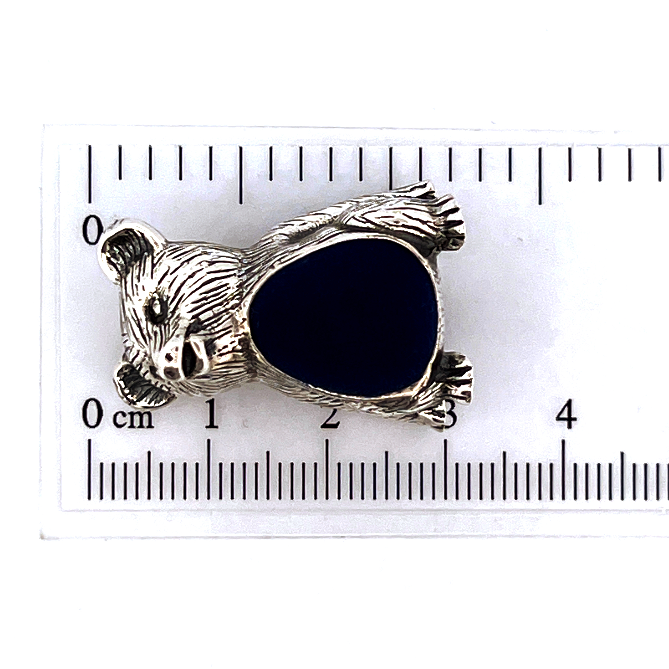 GT521 (6) Teddy Bear Pin Cushion Victorian Style finished in 925 English Hallmarked Sterling Silver