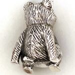 Teddy Bear Pin Cushion Victorian Style finished in 925 English Hallmarked Sterling Silver 4 Teddy Bear Pin Cushion Victorian Style finished in 925 English Hallmarked Sterling Silver