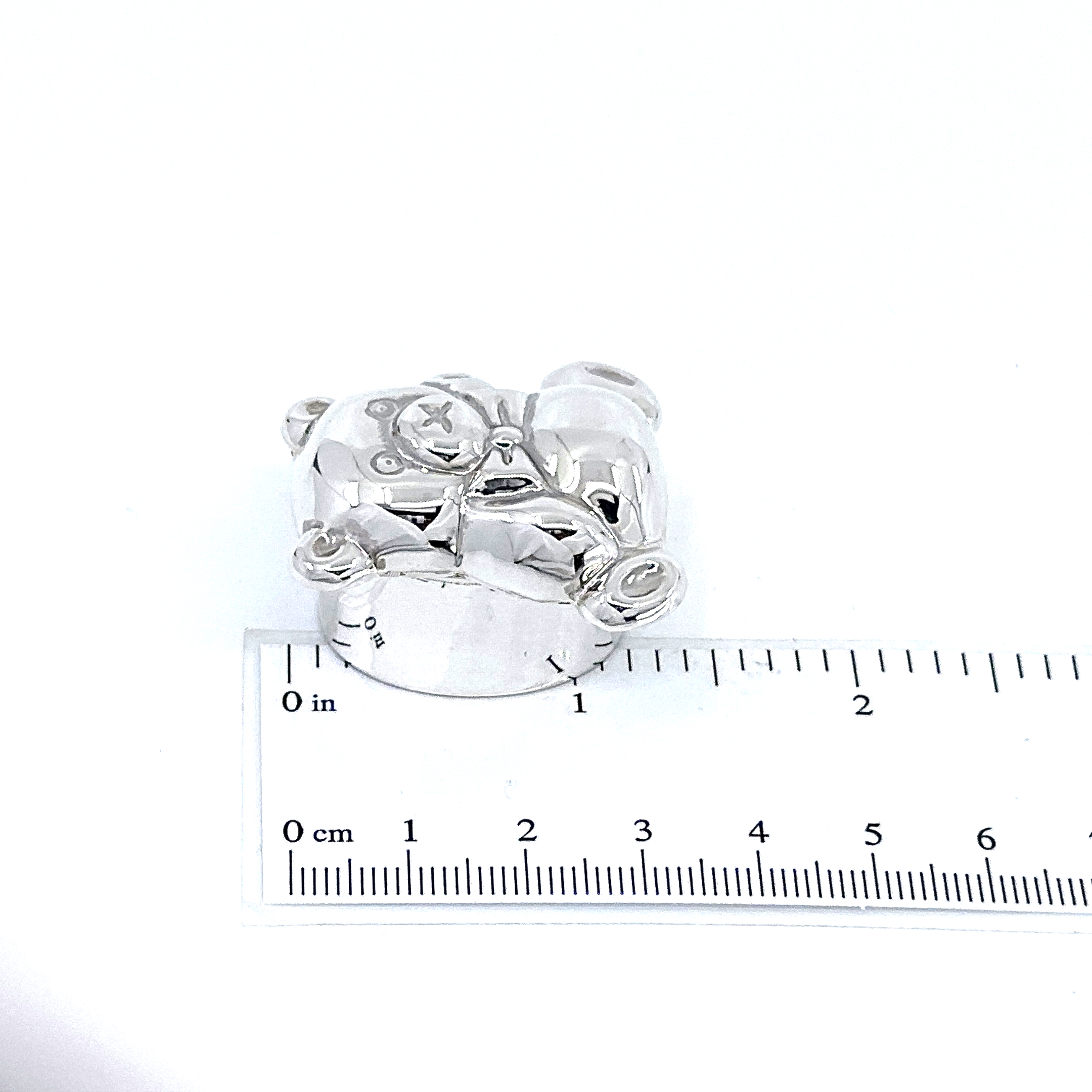 PB542 (2) Teddy Bear Shaped Pill Box, finished in 925 English Hallmarked Sterling Silver