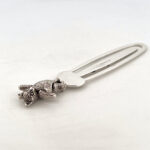 Teddy Bookmark Victorian Style With Moving Articulated Teddy Bear Finished In 925 English Hallmarked Sterling Silver