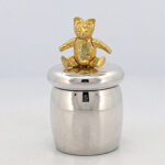 Teddy Tooth Fairy Box Victorian Style With Moving Gold Plated Teddy Finished In 925 English Hallmarked Sterling Silver 6 Teddy Tooth Fairy Box Victorian Style With Moving Gold Plated Teddy Finished In 925 English Hallmarked Sterling Silver