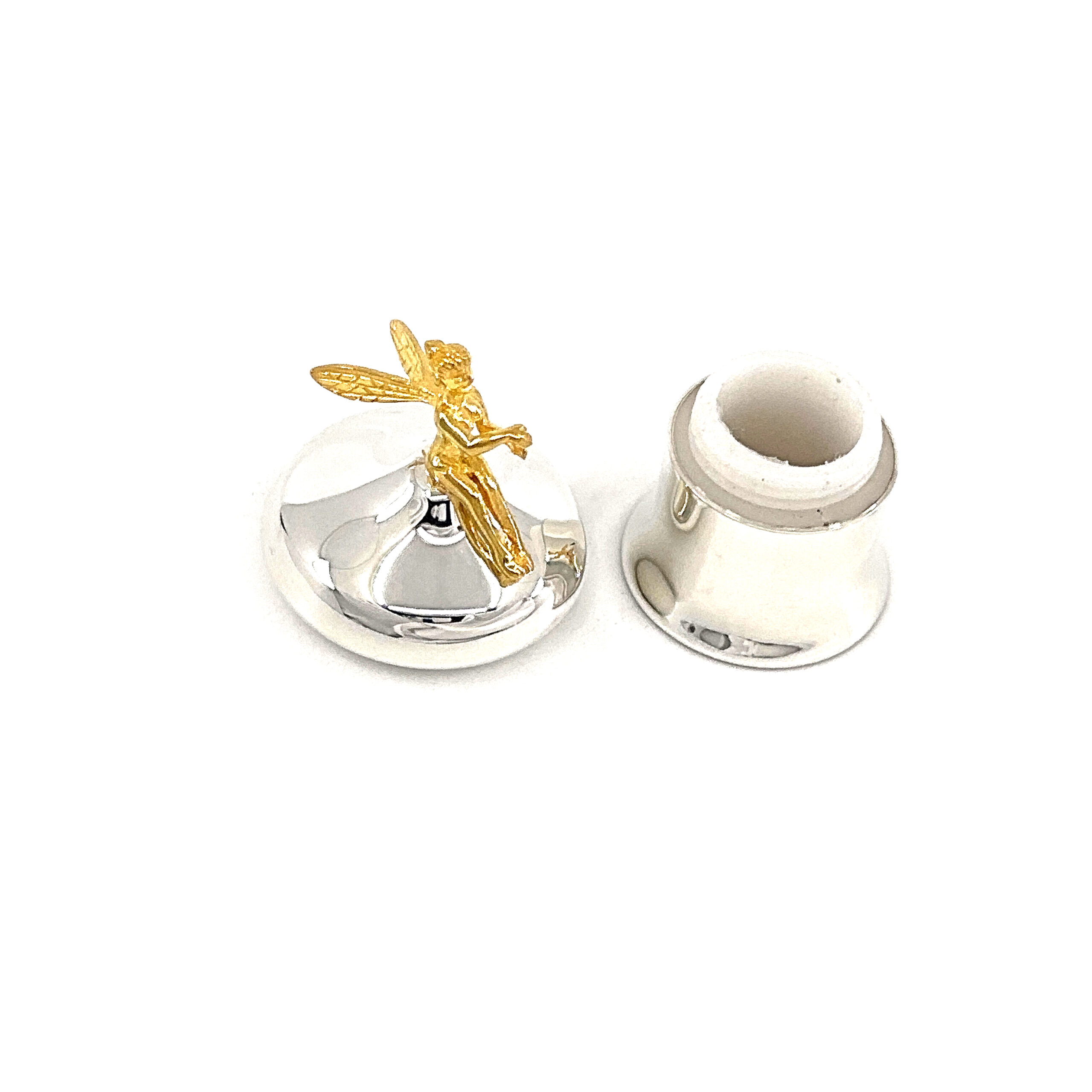 GT2294 (2) Tooth Fairy Box With Gold Plated Fairy Detail Finished In 925 English Hallmarked Sterling Silver