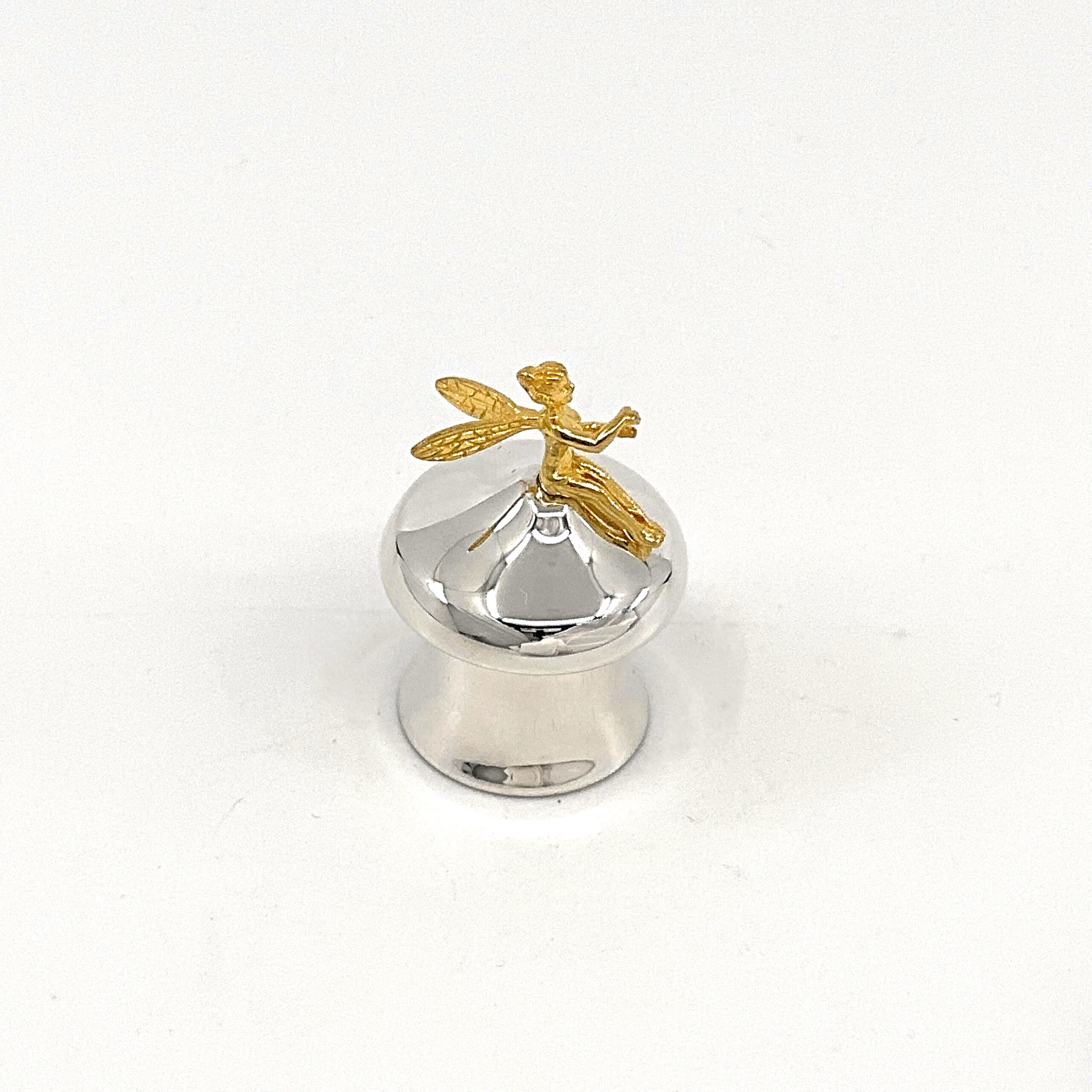 GT2294 (6) Tooth Fairy Box With Gold Plated Fairy Detail Finished In 925 English Hallmarked Sterling Silver