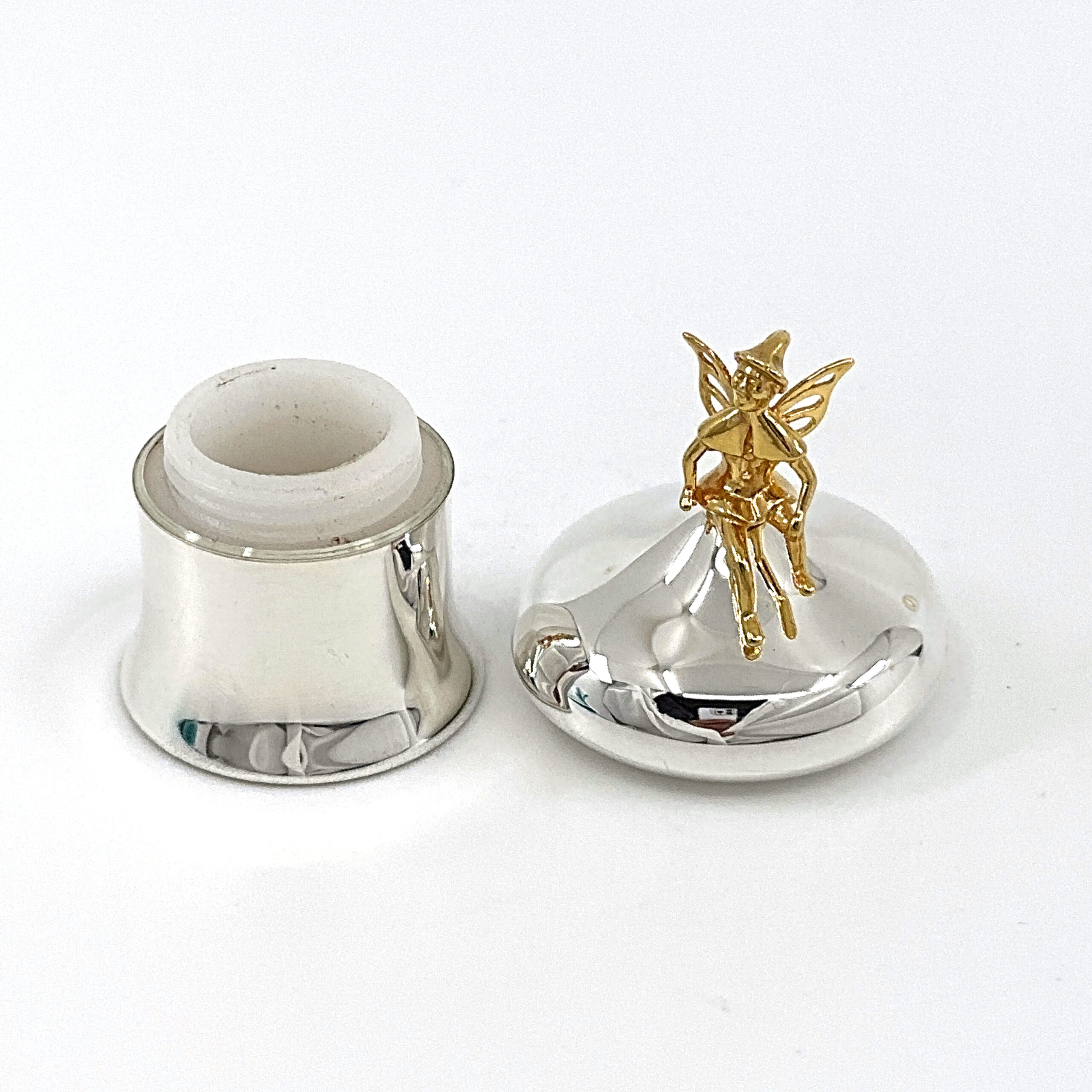 GT792 (2) Tooth Fairy Box Victorian Style 925 Sterling Silver English Hallmarks with Gold Plated Fairy Ari D Norman