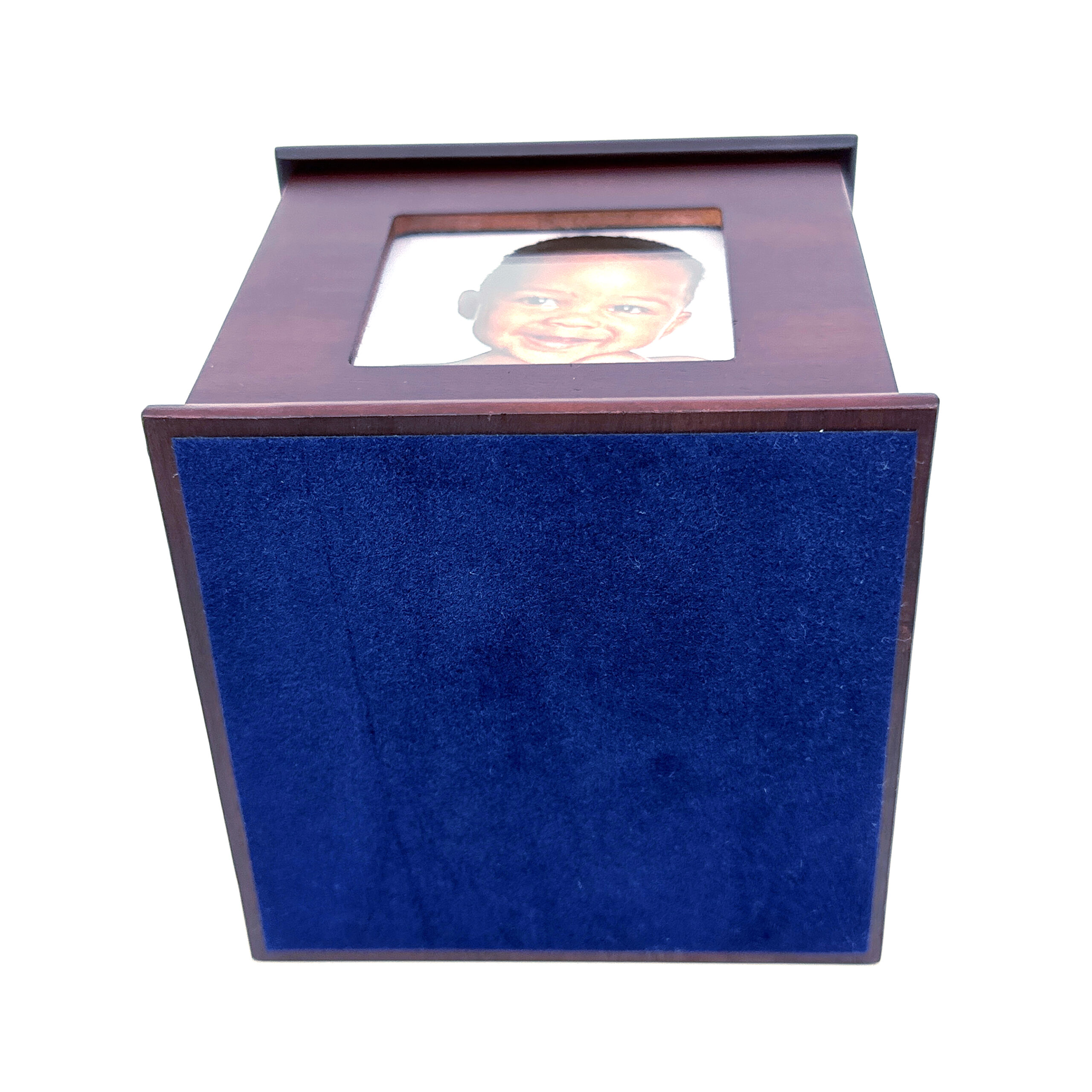 GT37 (2) Toy Motif Money Box With Photo Frame And Mahogany Finish Finished In 925 English Hallmarked Sterling Silver